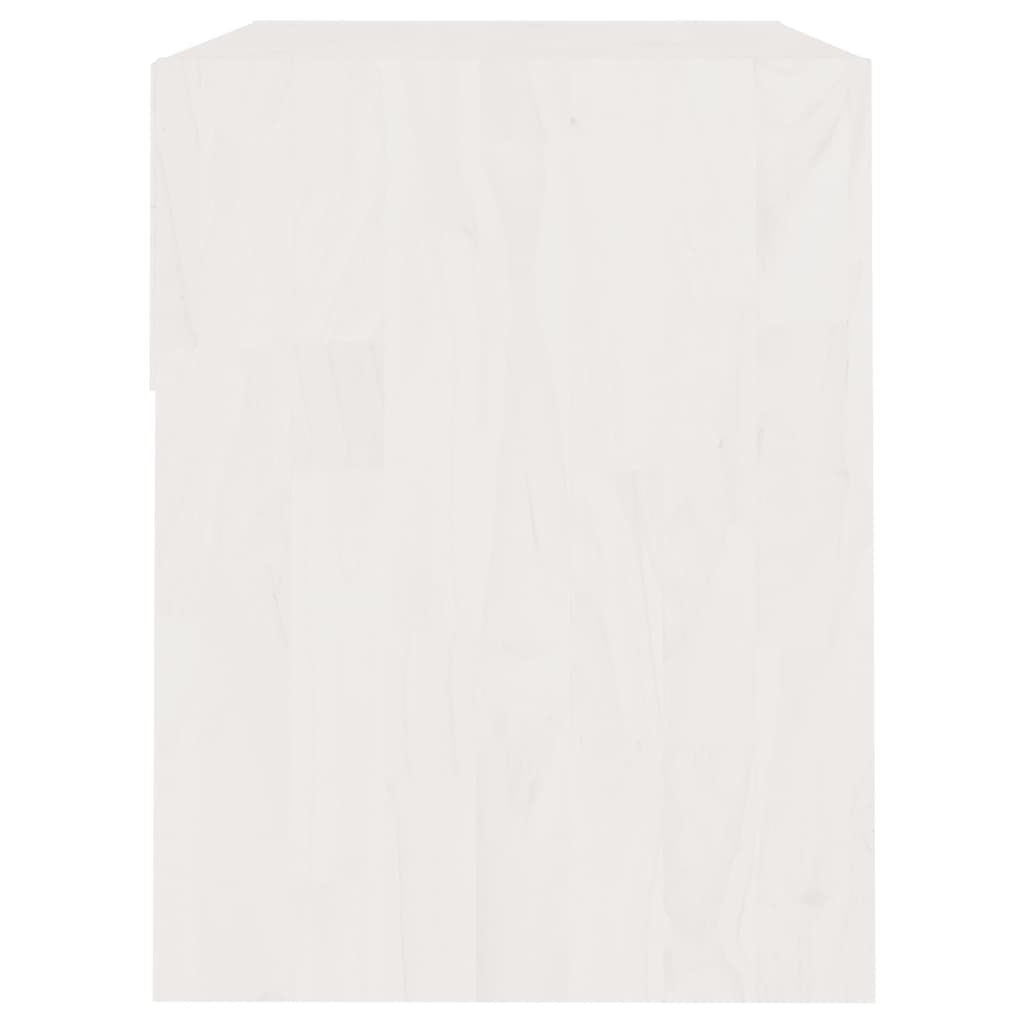 Nachtkastjes 40X31X40 Cm Massief Grenenhout 2 Wit