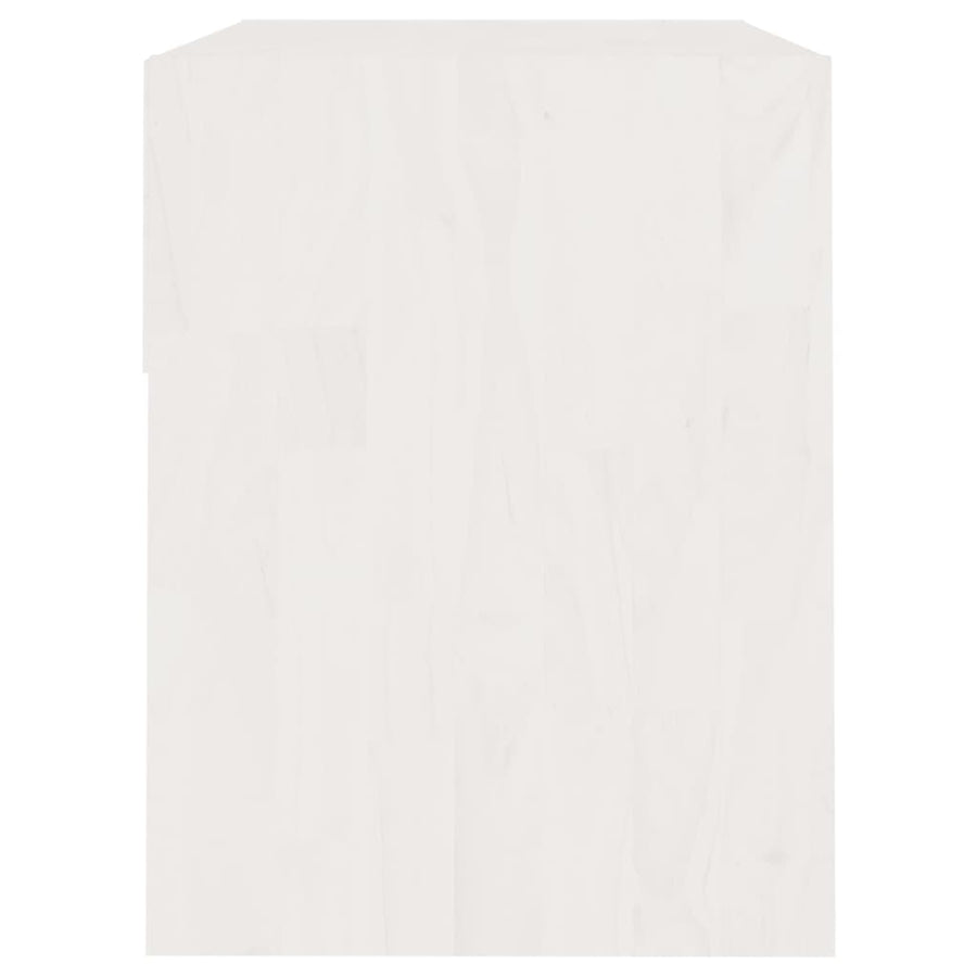 Nachtkastjes 40X31X40 Cm Massief Grenenhout 2 Wit