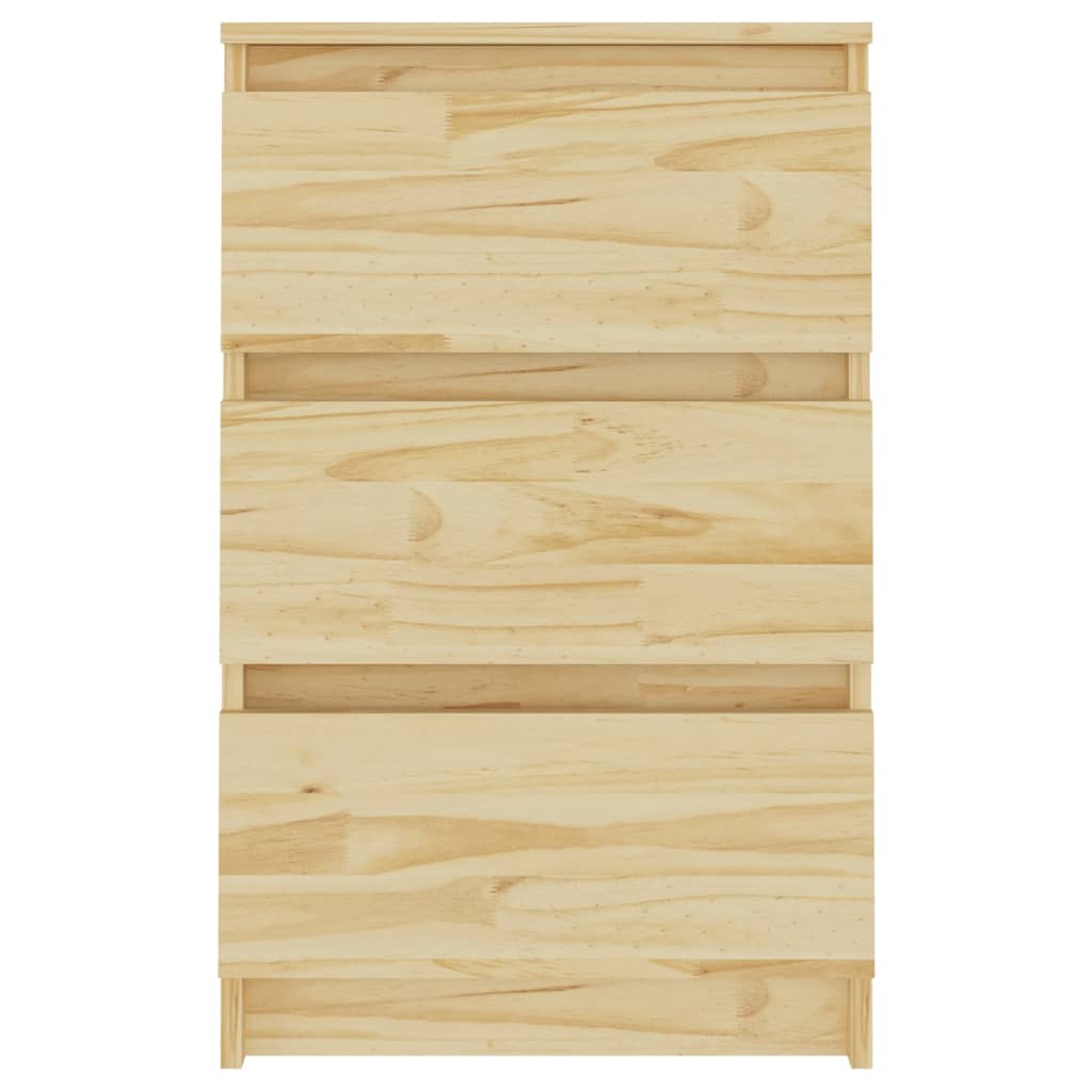 Nachtkastjes 40X9,5X64 Cm Massief Grenenhout 2 Naturel