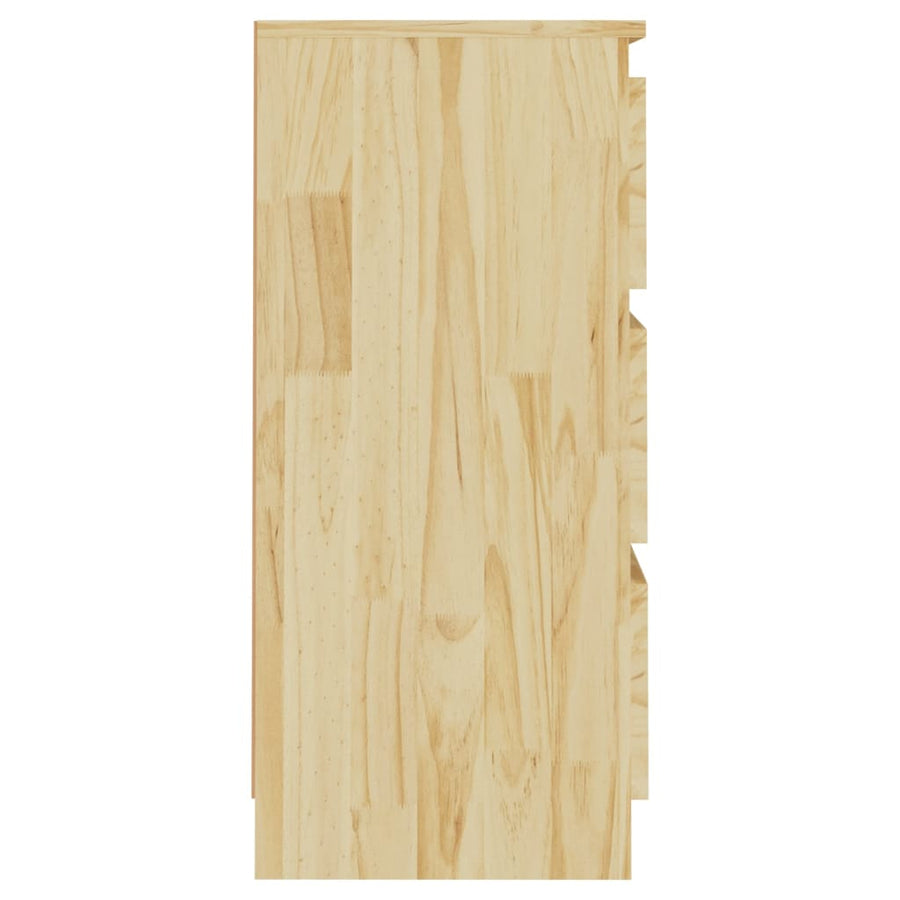 Nachtkastjes 40X9,5X64 Cm Massief Grenenhout 2 Naturel