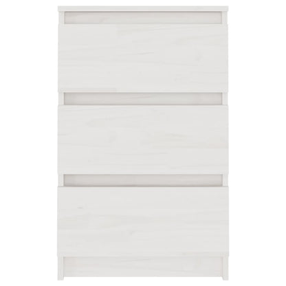 Nachtkastjes 40X9,5X64 Cm Massief Grenenhout 2 Wit
