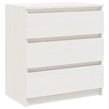Nachtkastje 60X36X64 Cm Massief Grenenhout Wit