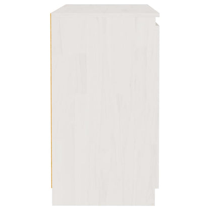 Bijzetkast 60X36X65 Cm Massief Grenenhout Wit