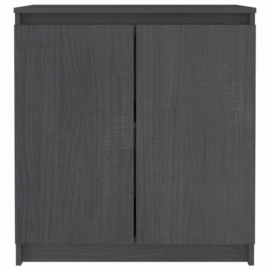 Bijzetkast 60x36x65 cm massief grenenhout grijs Grijs