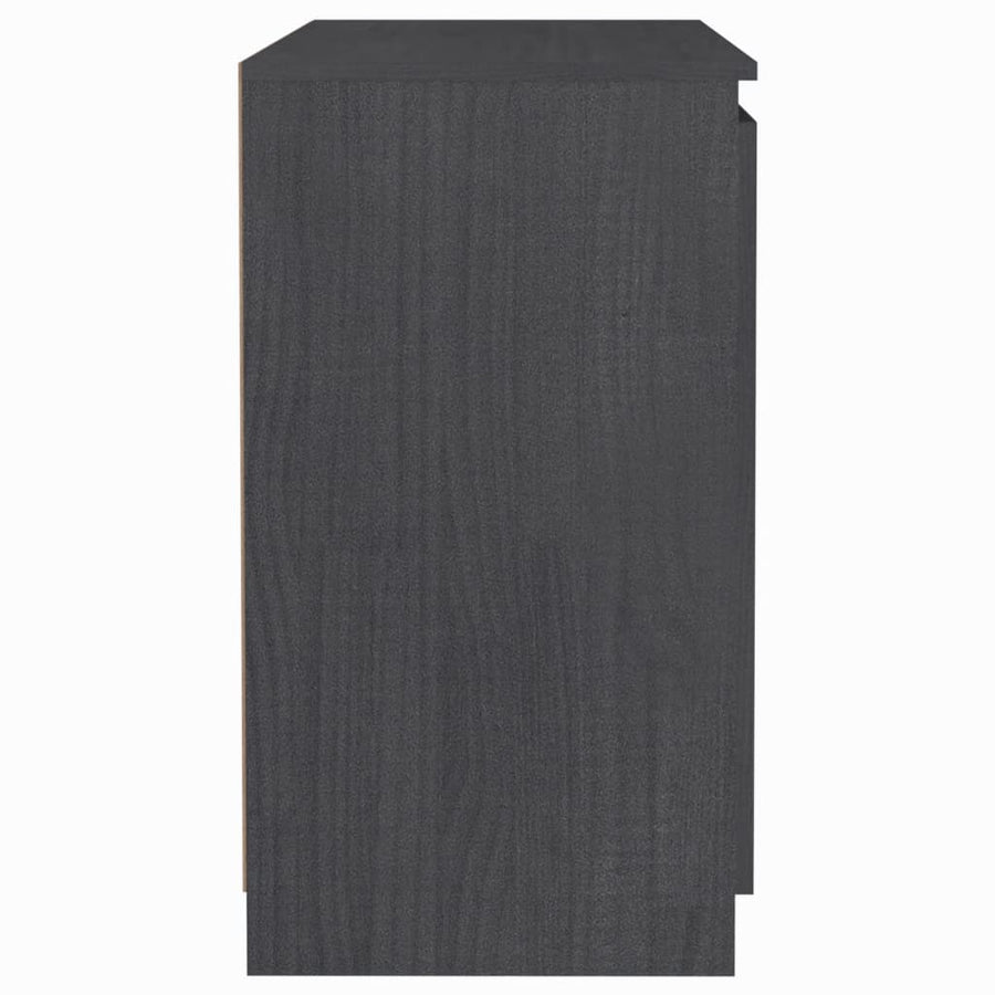Bijzetkast 60x36x65 cm massief grenenhout grijs Grijs