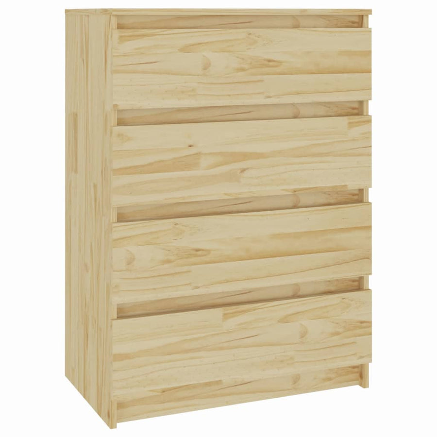 Bijzetkast 60X36X84 Cm Massief Grenenhout Naturel