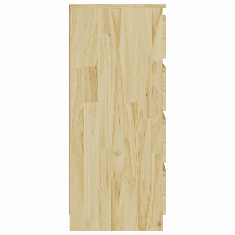Bijzetkast 60X36X84 Cm Massief Grenenhout Naturel