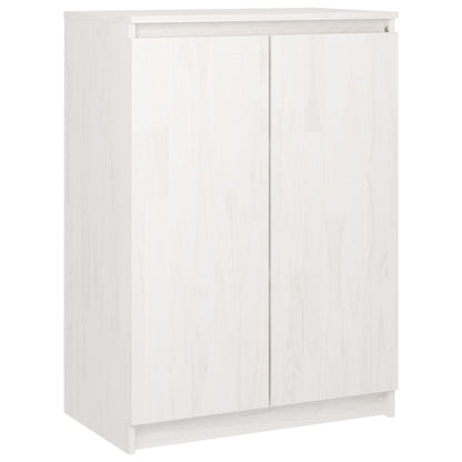 Dressoir 60X36X84 Cm Massief Grenenhout Wit
