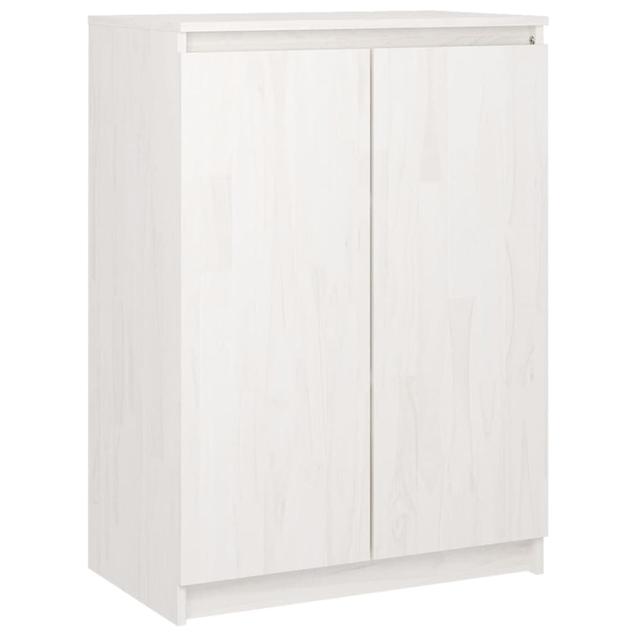 Dressoir 60X36X84 Cm Massief Grenenhout Wit