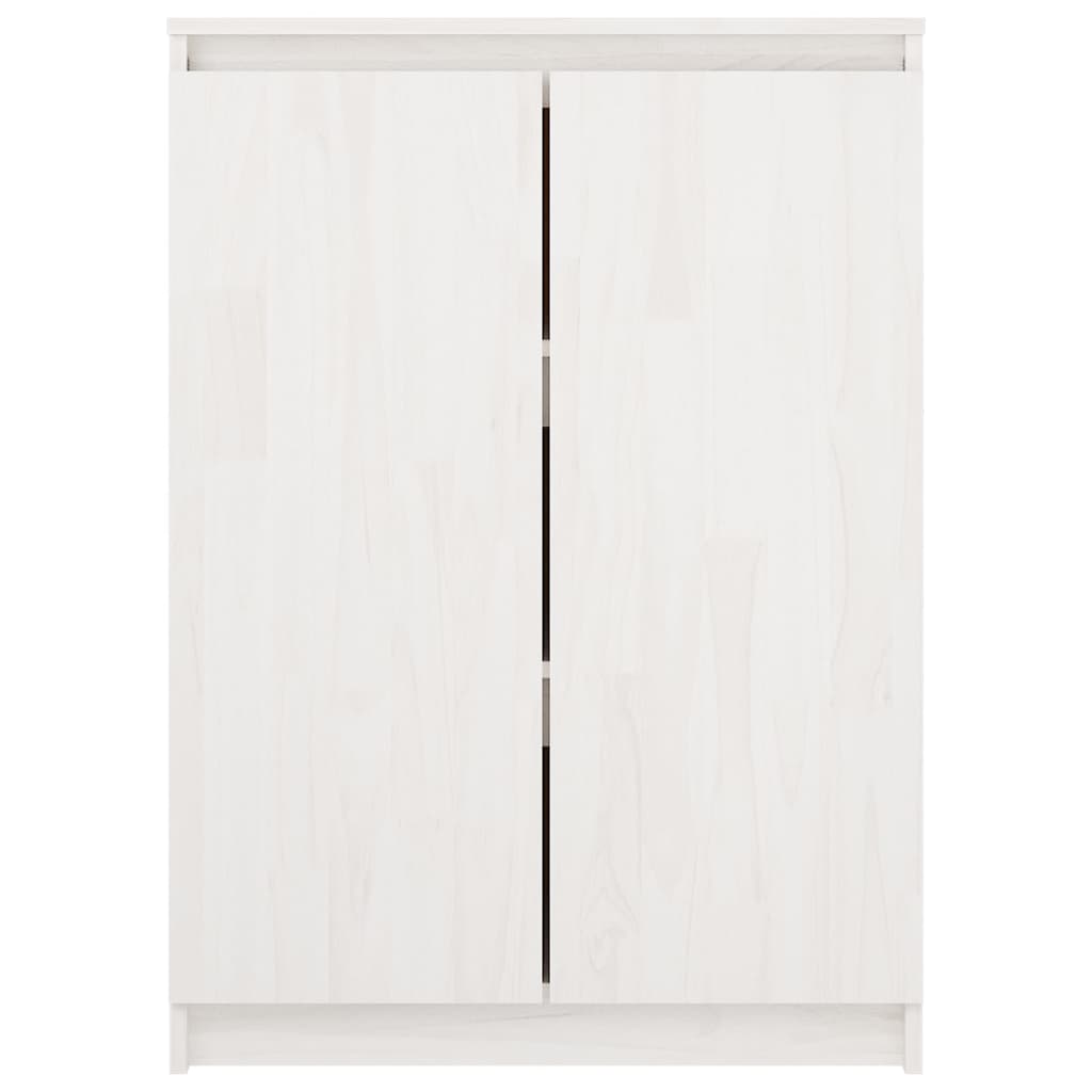 Dressoir 60X36X84 Cm Massief Grenenhout Wit