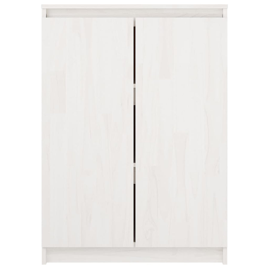 Dressoir 60X36X84 Cm Massief Grenenhout Wit