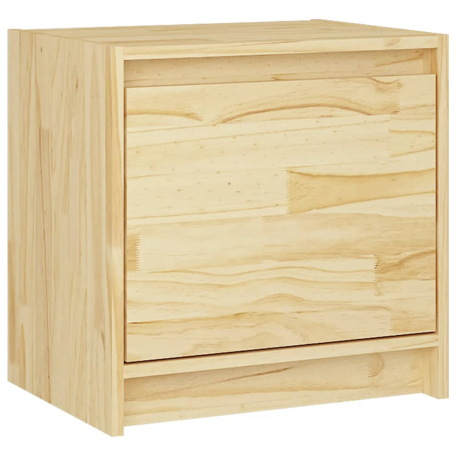 Nachtkastje 40X30,5X40 Cm Massief Grenenhout 1 Naturel