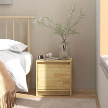 Nachtkastje 40X30,5X40 Cm Massief Grenenhout 1 Naturel