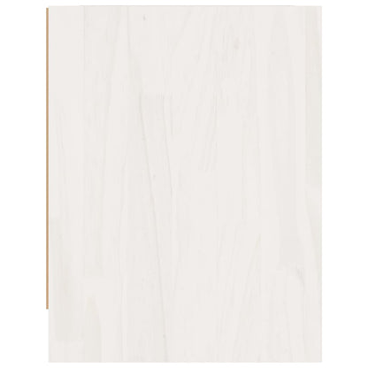 Nachtkastje 40X30,5X40 Cm Massief Grenenhout 1 Wit
