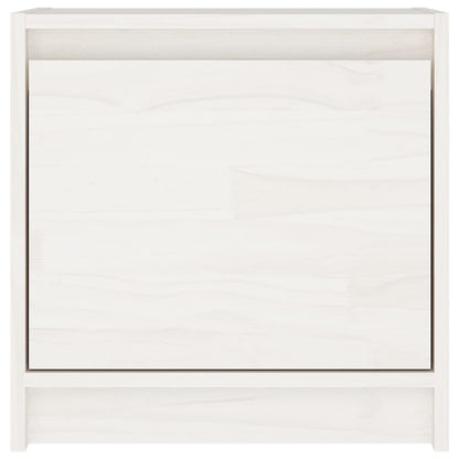 Nachtkastjes 40X30,5X40 Cm Massief Grenenhout 2 Wit