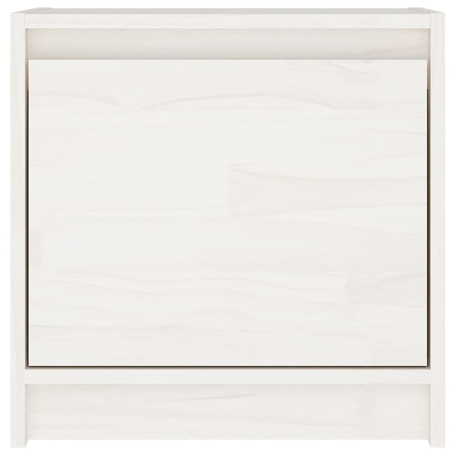 Nachtkastjes 40X30,5X40 Cm Massief Grenenhout 2 Wit