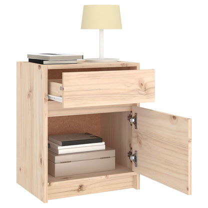 Nachtkastjes 50X34X50 Cm Massief Grenenhout 2 Naturel