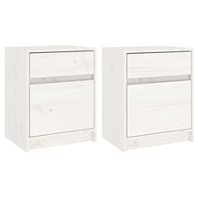 Nachtkastjes 40X31X50 Cm Massief Grenenhout 2 Wit