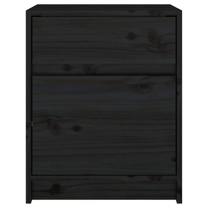 Nachtkastjes 40X31X50 Cm Massief Grenenhout 2 Zwart