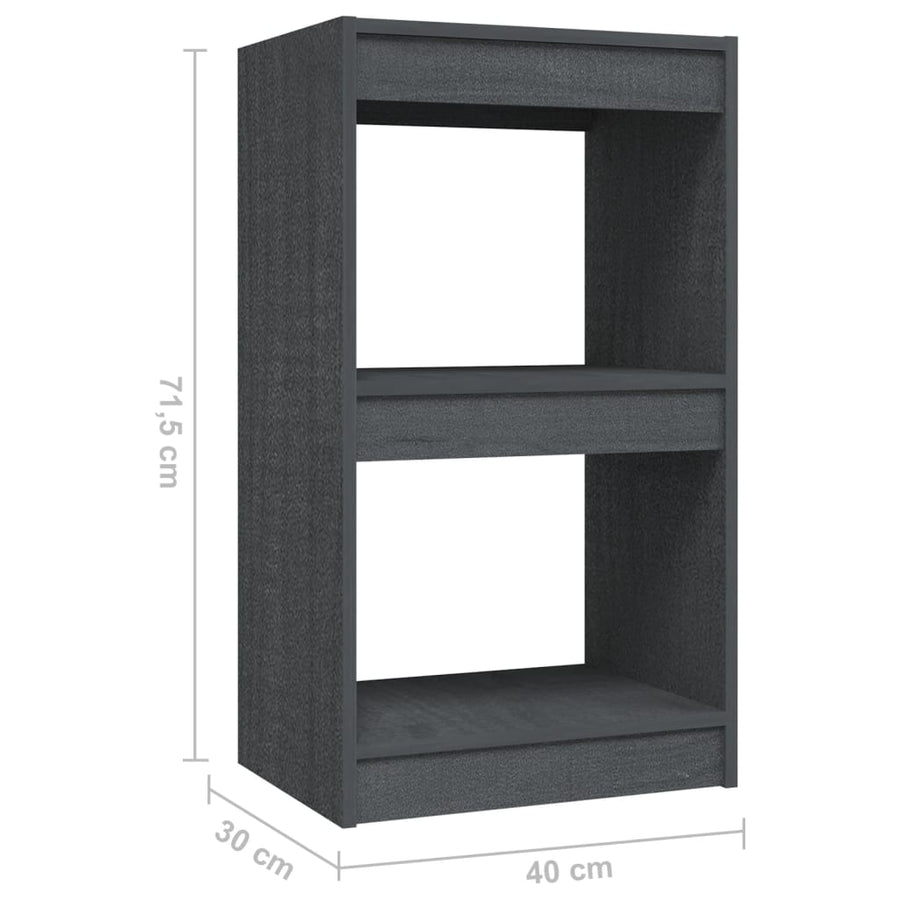 Boekenkast 40x30x71,5 cm massief grenenhout grijs 40 x 30 x 71.5 cm Grijs