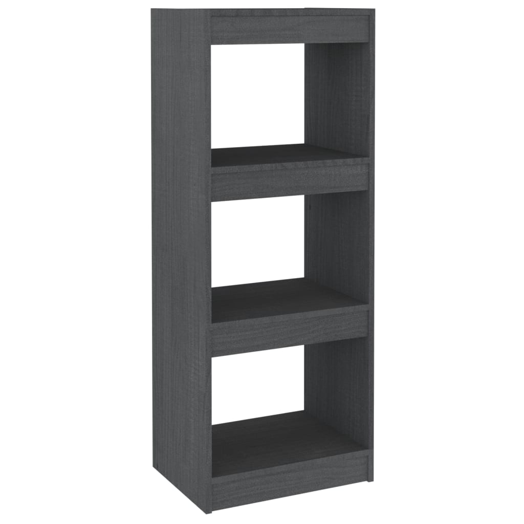 Boekenkast/kamerscherm 40x30x103,5 cm massief grenenhout grijs 40 x 30 x 103.5 cm Grijs