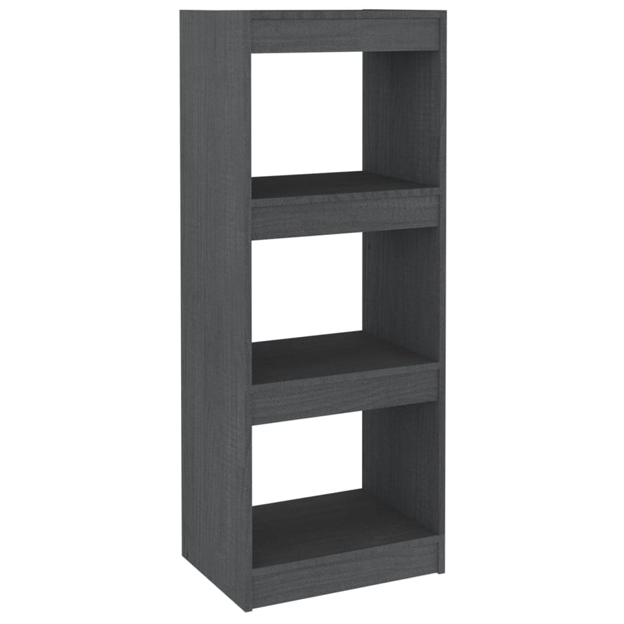 Boekenkast/kamerscherm 40x30x103,5 cm massief grenenhout grijs 40 x 30 x 103.5 cm Grijs
