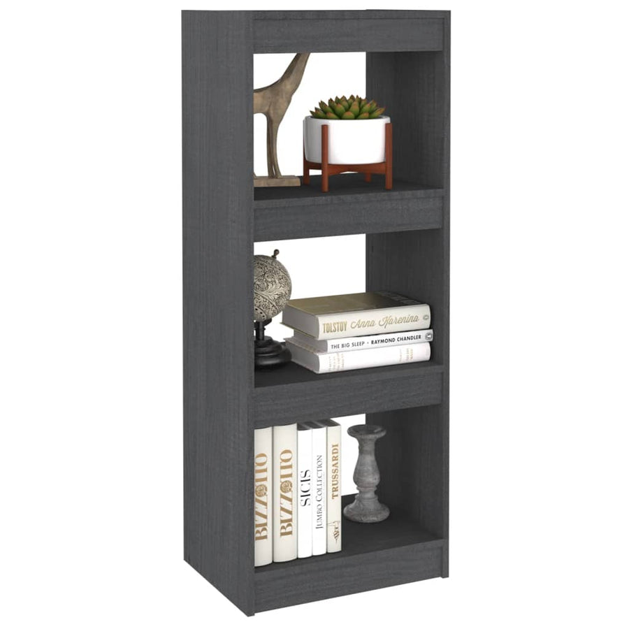 Boekenkast/kamerscherm 40x30x103,5 cm massief grenenhout grijs 40 x 30 x 103.5 cm Grijs