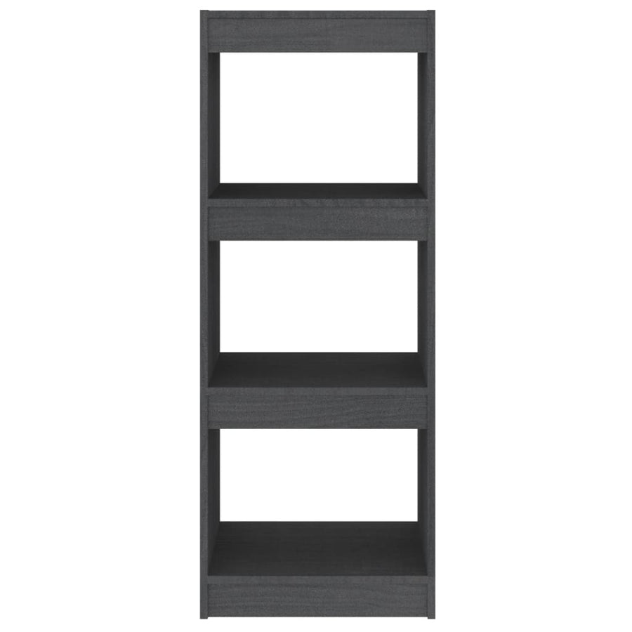 Boekenkast/kamerscherm 40x30x103,5 cm massief grenenhout grijs 40 x 30 x 103.5 cm Grijs