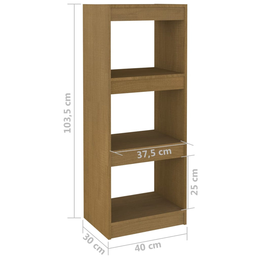 Boekenkast/kamerscherm 40x30x103,5 cm grenenhout honingbruin 40 x 30 x 103.5 cm Honingbruin