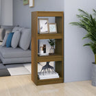 Boekenkast kamerscherm 40x30x103,5 cm grenenhout honingbruin