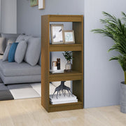 Boekenkast kamerscherm 40x30x103,5 cm grenenhout honingbruin
