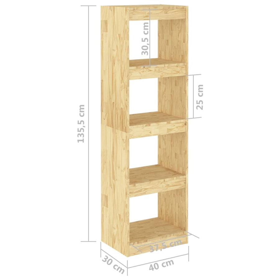 Boekenkast / kamerscherm 40x30x135,5 cm massief grenenhout 40 x 30 x 135.5 cm Naturel