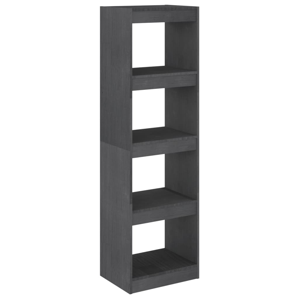 Boekenkast/kamerscherm 40x30x135,5 cm grenenhout grijs 40 x 30 x 135.5 cm Grijs