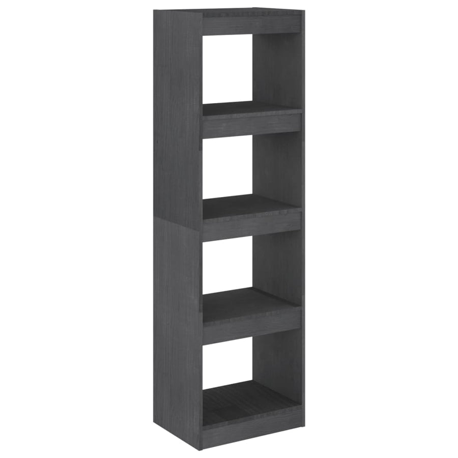 Boekenkast/kamerscherm 40x30x135,5 cm grenenhout grijs 40 x 30 x 135.5 cm Grijs