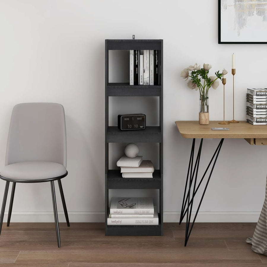 Boekenkast/kamerscherm 40x30x135,5 cm grenenhout grijs 40 x 30 x 135.5 cm Grijs