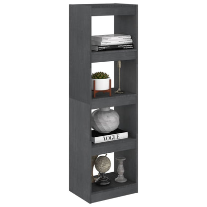 Boekenkast/kamerscherm 40x30x135,5 cm grenenhout grijs 40 x 30 x 135.5 cm Grijs