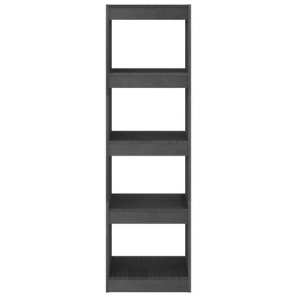 Boekenkast/kamerscherm 40x30x135,5 cm grenenhout grijs 40 x 30 x 135.5 cm Grijs