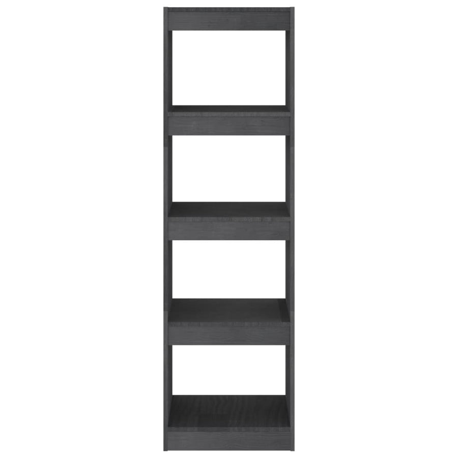Boekenkast/kamerscherm 40x30x135,5 cm grenenhout grijs 40 x 30 x 135.5 cm Grijs