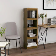 Boekenkast/kamerscherm 40x30x135,5 cm massief grenenhout honingbruin