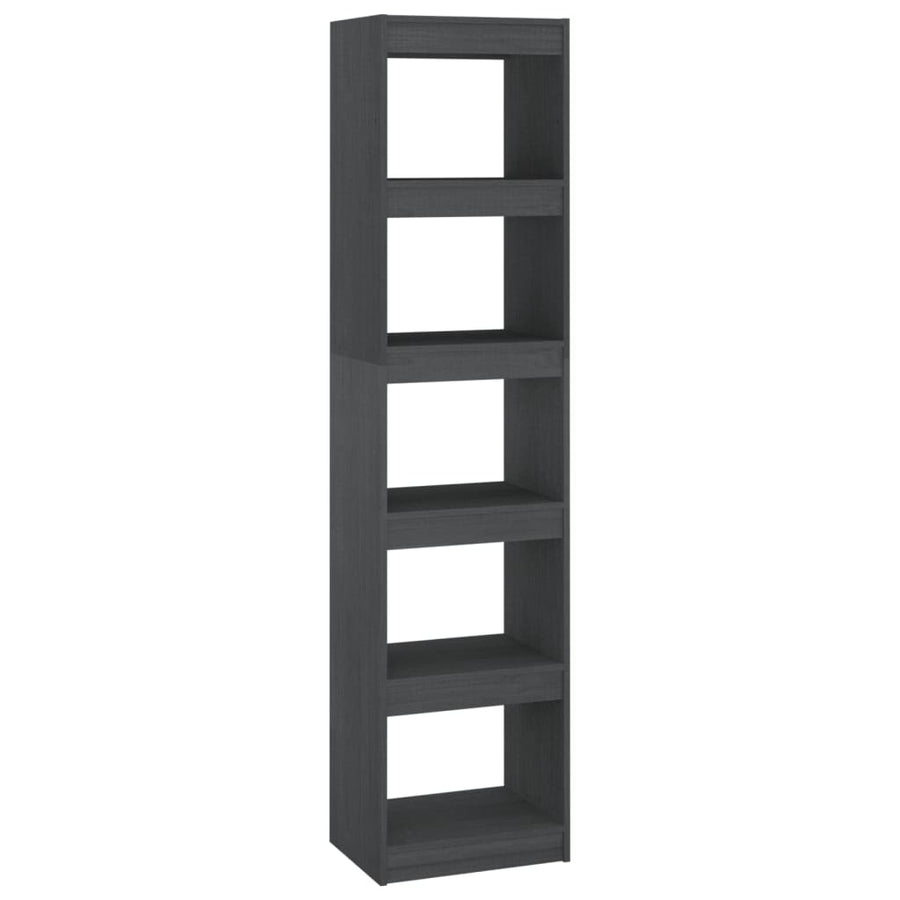 Boekenkast/kamerscherm 40x30x167,5 cm massief grenenhout grijs 40 x 30 x 167.5 cm Grijs