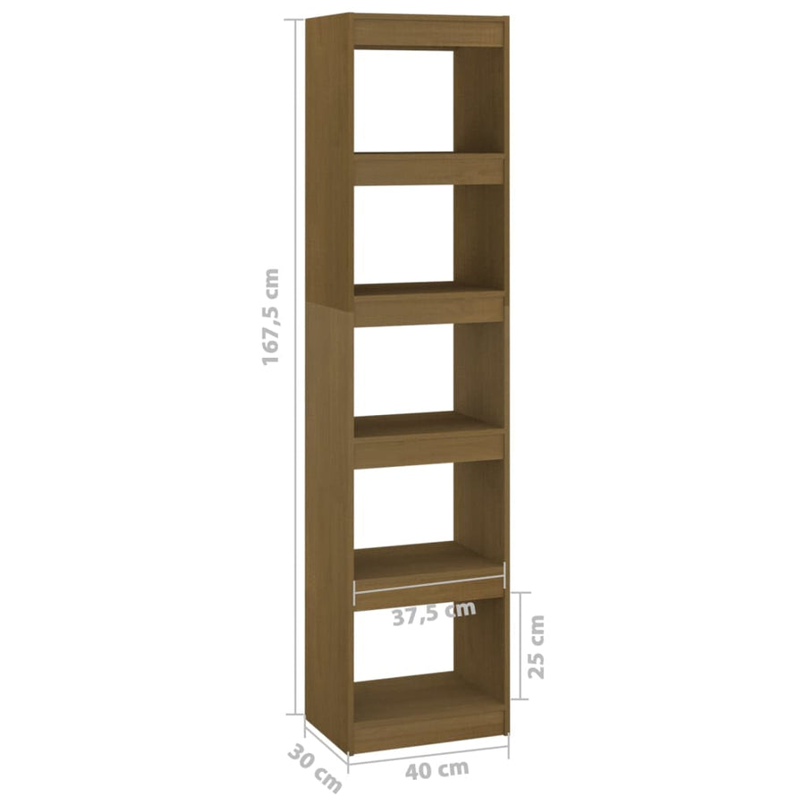 Boekenkast/Kamerscherm 40X30X67,5 Cm Grenenhout 40 x 30 x 167.5 cm Honingbruin