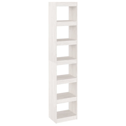 Boekenkast/Kamerscherm 40X30X199 Cm Massief Grenenhout Wit 40 x 30 x 199 cm