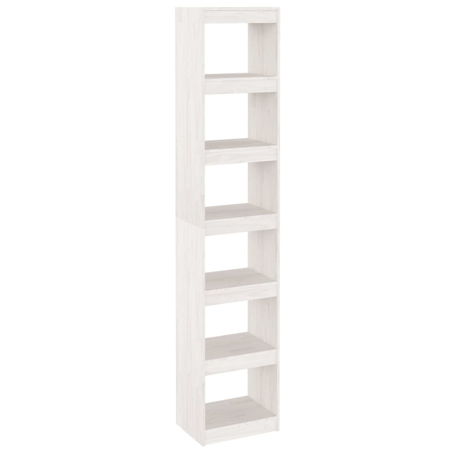Boekenkast/Kamerscherm 40X30X199 Cm Massief Grenenhout Wit 40 x 30 x 199 cm