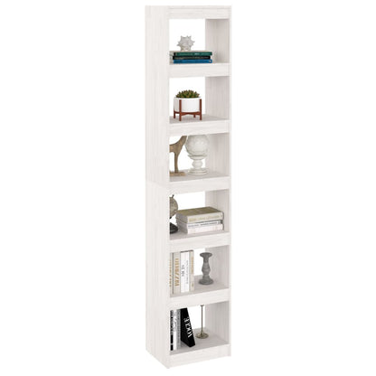 Boekenkast/Kamerscherm 40X30X199 Cm Massief Grenenhout Wit 40 x 30 x 199 cm