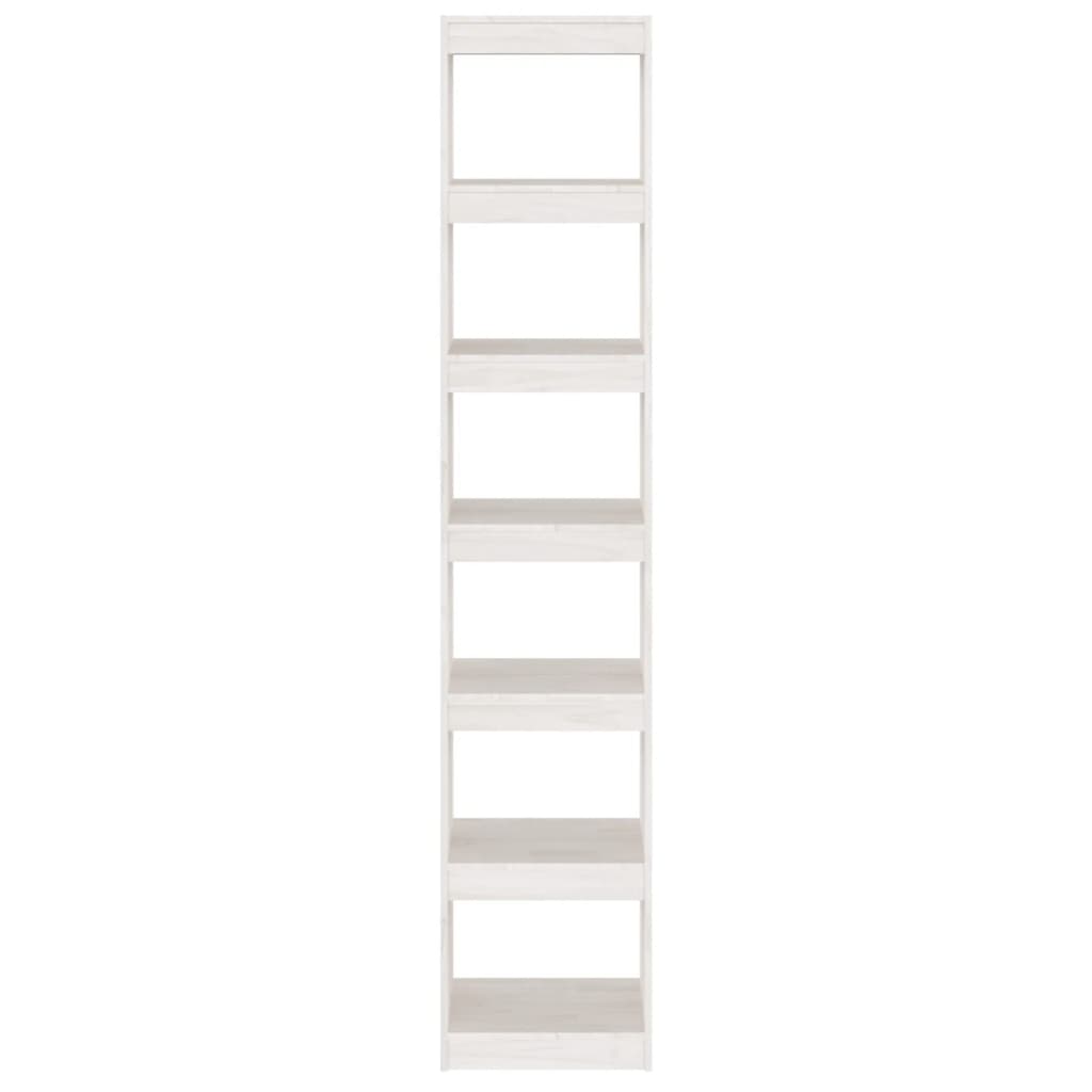 Boekenkast/Kamerscherm 40X30X199 Cm Massief Grenenhout Wit 40 x 30 x 199 cm