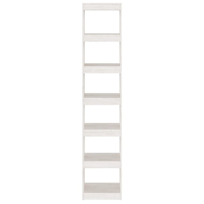 Boekenkast/Kamerscherm 40X30X199 Cm Massief Grenenhout Wit 40 x 30 x 199 cm