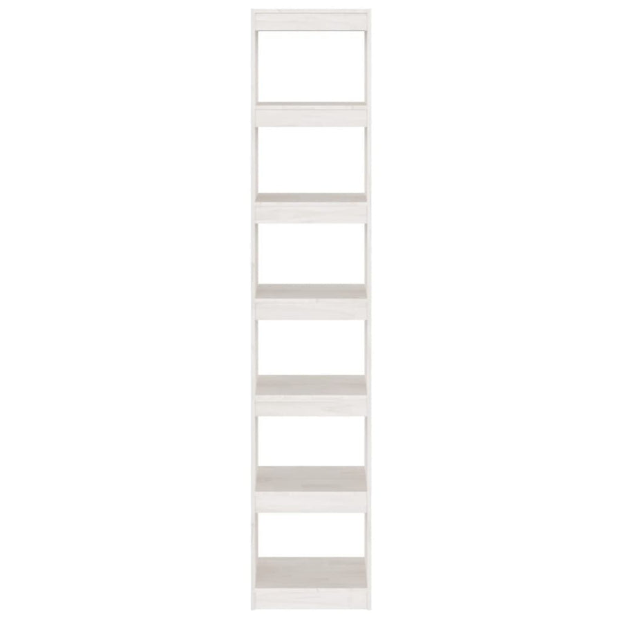 Boekenkast/Kamerscherm 40X30X199 Cm Massief Grenenhout Wit 40 x 30 x 199 cm