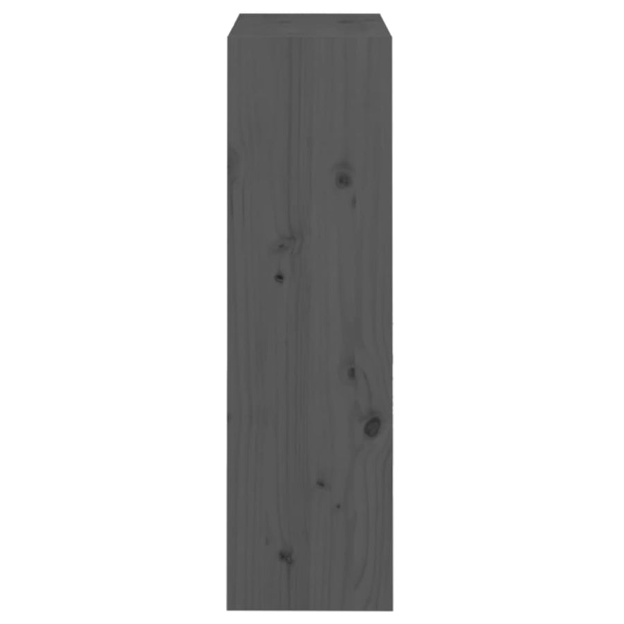 Boekenkast/Kamerscherm 60X30X03,5 Cm Massief Grenenhout 60 x 30 x 103.5 cm Grijs