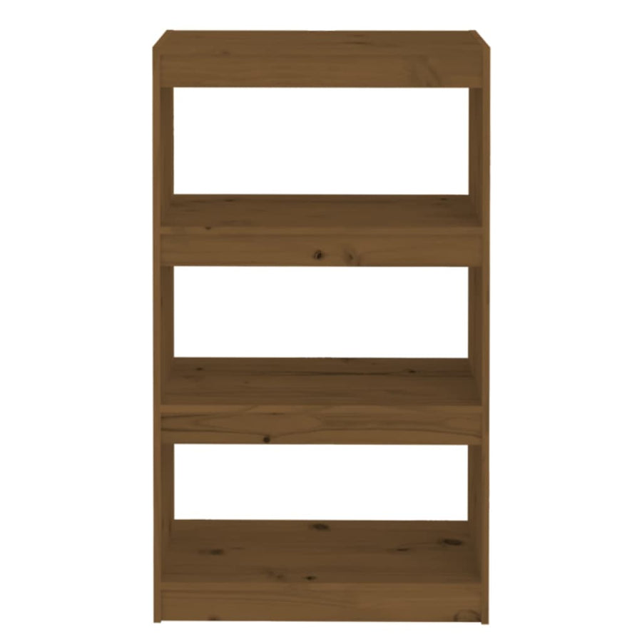Boekenkast/Kamerscherm 60X30X03,5 Cm Grenenhout 60 x 30 x 103.5 cm Honingbruin