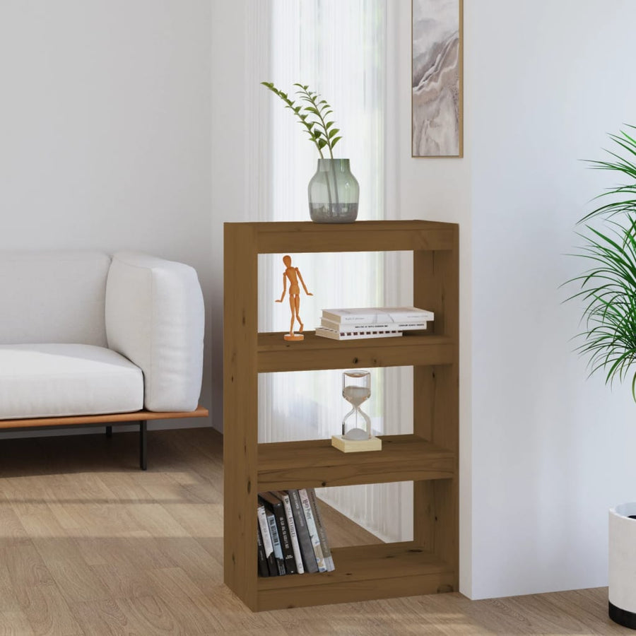 Boekenkast/Kamerscherm 60X30X03,5 Cm Grenenhout 60 x 30 x 103.5 cm Honingbruin